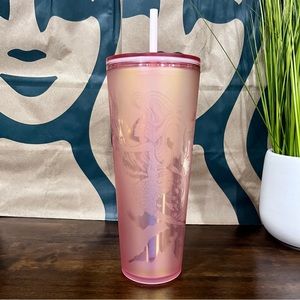 🧜🏻‍♀️Starbucks 2022 Siren Iridescent Rose Gold Copper Soft Touch Tumbler 24oz